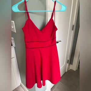 Size large a line red dress NWT